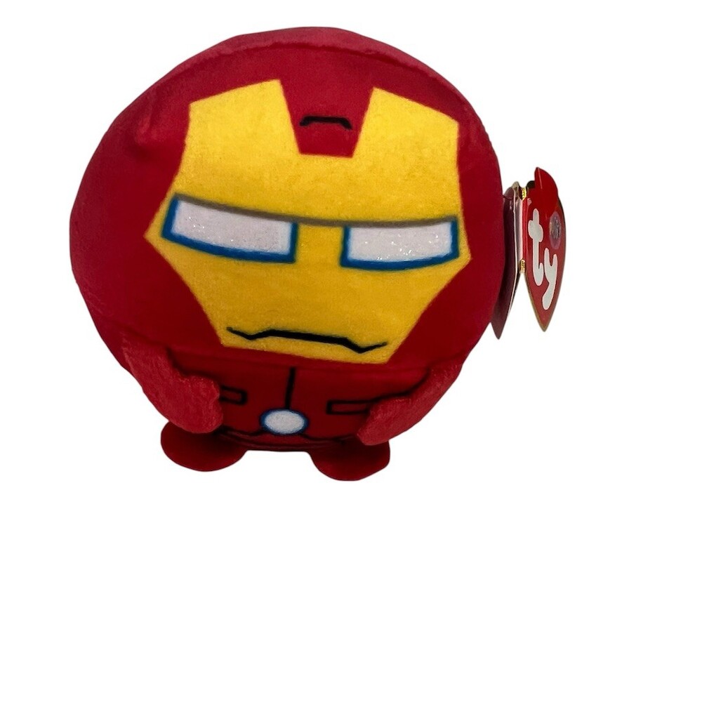TY Puffies Beanie Balls Iron Man Plush Marvel Collectible 3in With Tags